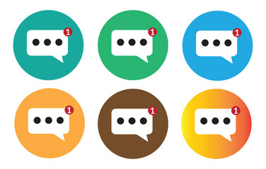 Message icon. Collection of vector symbol on white background. Vector illustration.