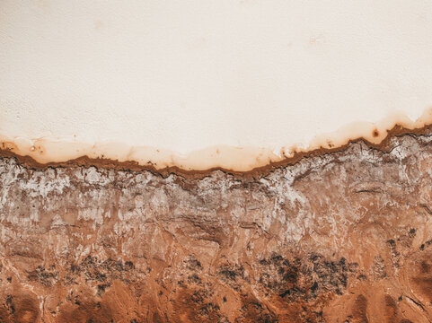 Aerial abstract of a Western Australia salt lake