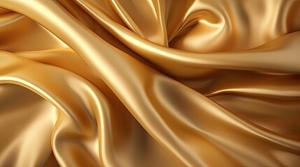Luxury Gold Silk Fabric, Golden Satin Fabric Texture Background
