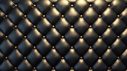 Black Gold Sofa Diamond Tufted Texture Background