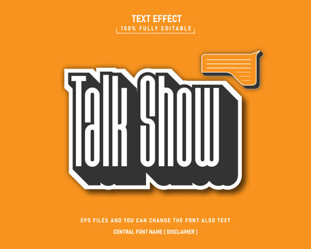 Talk show stickers text effect