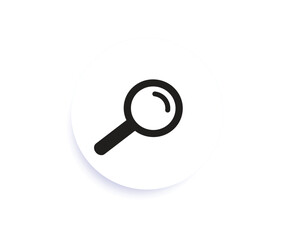 Magnifying glass or search icon. Collection of vector symbol on white background. Vector illustration.