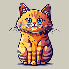 A Color Extravaganza Featuring Delightful and Vibrant Feline Cat