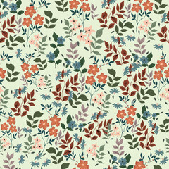 Allover design pattern art and beautiful pattern floral flower art and textile design