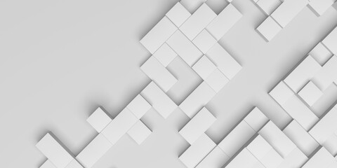 Geometric abstract white background. Tiled style