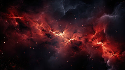 Vibrant red galaxy on a web design background perfect for digital marketing. Generative Ai