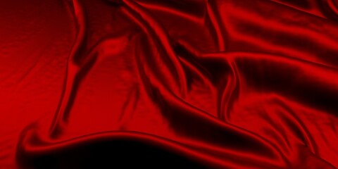 Red satin or silk fabric background. Velvet material