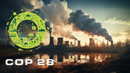 COP 28  United Arab Emirates  November 2023 - UN International climate summit - obrazy, fototapety, plakaty