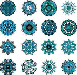 Design of decorative element vector blue color