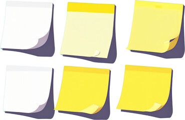 set of yellow sticky notes, generative ai.
