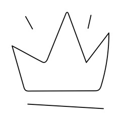 Crown. Vector illustration in doodle style. - obrazy, fototapety, plakaty
