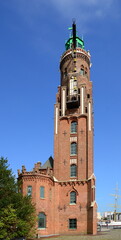 Obraz premium Historical Light House at the Port of Bremerhaven