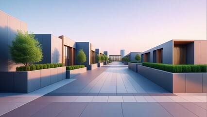 Abstract architecture design of modern building