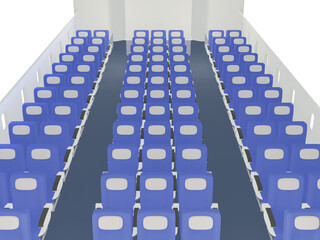 Obraz premium 誰もいない飛行機内の座席