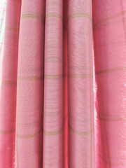 Pink Maheswari sari from India