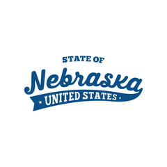 Fototapeta na wymiar State of Nebraska lettering design. Nebraska, United States, typography design. Nebraska, text design. Vector and illustration.