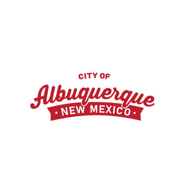 City of Albuquerque lettering design. Albuquerque, New Mexico typography design. Vector and illustration.