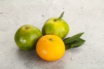 Fresh ripe sweet juicy mandarins