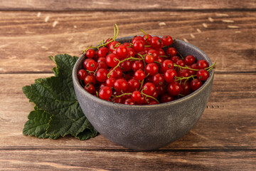 Ripe sweet organic red currant heap