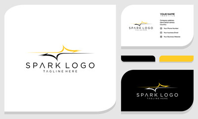  spark logo graphic vector icon. logo and business card	 - obrazy, fototapety, plakaty
