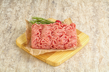 Raw beef minced meat for cooking