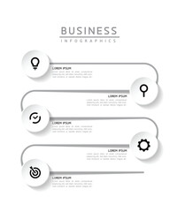 Vector infographic business presentation template with circular interconnection with 5 options.
