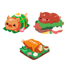 Pinoy Flavorful Delight: Showcasing the Irresistible Filipino Culinary Delight Roasted Pork Lechon Dish Extravaganza