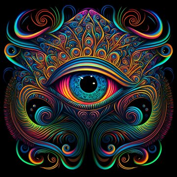 glowing third eye psychedelic design