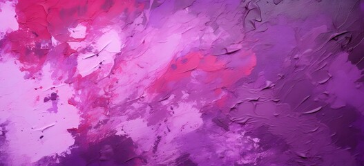 Vibrant Purple and Red Paint Splatters on Black Wall Background for Creative Design Projects and Artistic Inspiration Generative AI