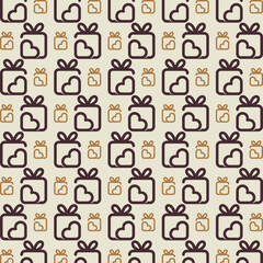 Love Gift seamless pattern trendy creative vector illustration background