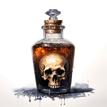  A beautiful bottle of magic potion generative ai
