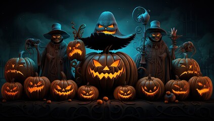 Halloween pumpkins, home decorations, seasonal decorations
