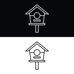 Bird House Icon Vector Design Template