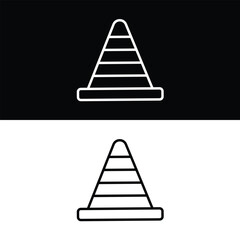 Traffic Cone Icon Vector Design Template