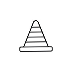 Traffic Cone Icon Vector Design Template