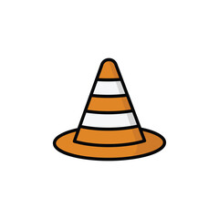 Traffic Cone Icon Vector Design Template