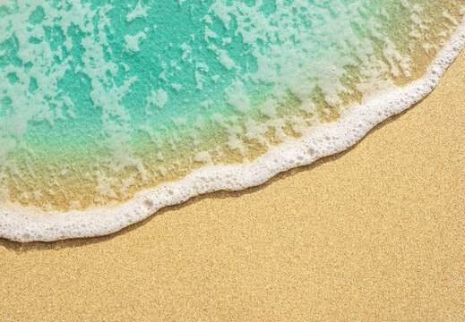 waves on the beach, close up 