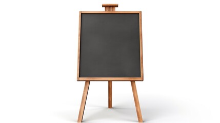 An empty school, black board (chalk board) isolated on white