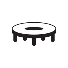 trampoline icon design vector isolated