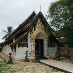 Beautiful Antique Northern Style Temple in Lampang Province, Thailand