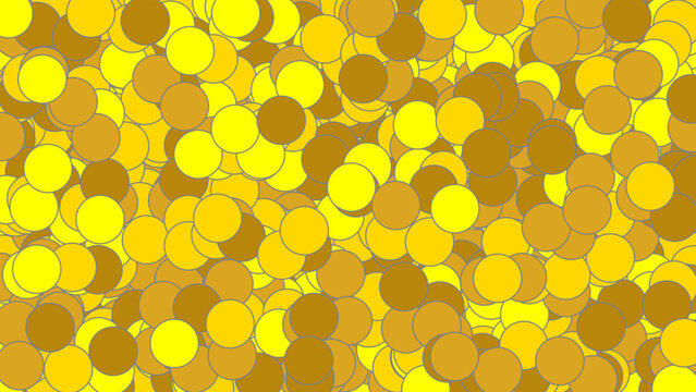 yellow golden shapes over yellow background