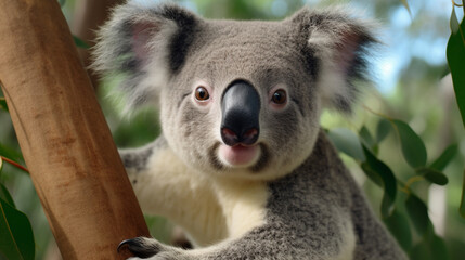 Koala at Lone Pine Koala Sanctuary Brisbane. generative ai