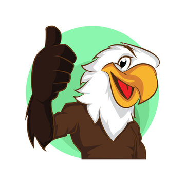 eagle mascot vector. animal cartoon illustration