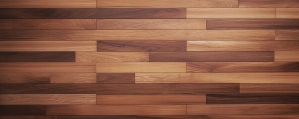 parquet wood texture, dark wooden floor background, Generative AI 