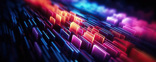 Fototapeta premium Digital abstract background. Ideal for network abilities, technological processes, digital storages, science, education, etc.