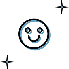 Obraz premium Smile Emoticon Vector Icon