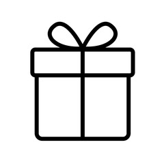 gift box icon, birthday simple vector icon