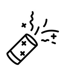 party popper icon, birthday simple vector icon