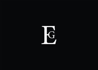 Creative Letter EG Logo Design Vector Template
