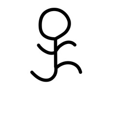 Stickman hand drawing 